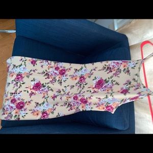 Long floral print dress